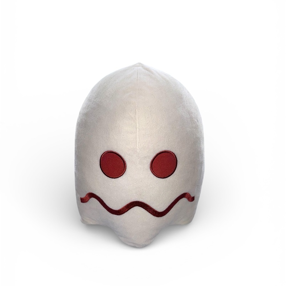 Large Pac-Man White Ghost Fred Plush Toy